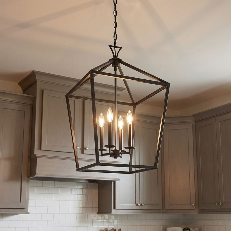 Hastings 4-Light Chandelier, Noir mat