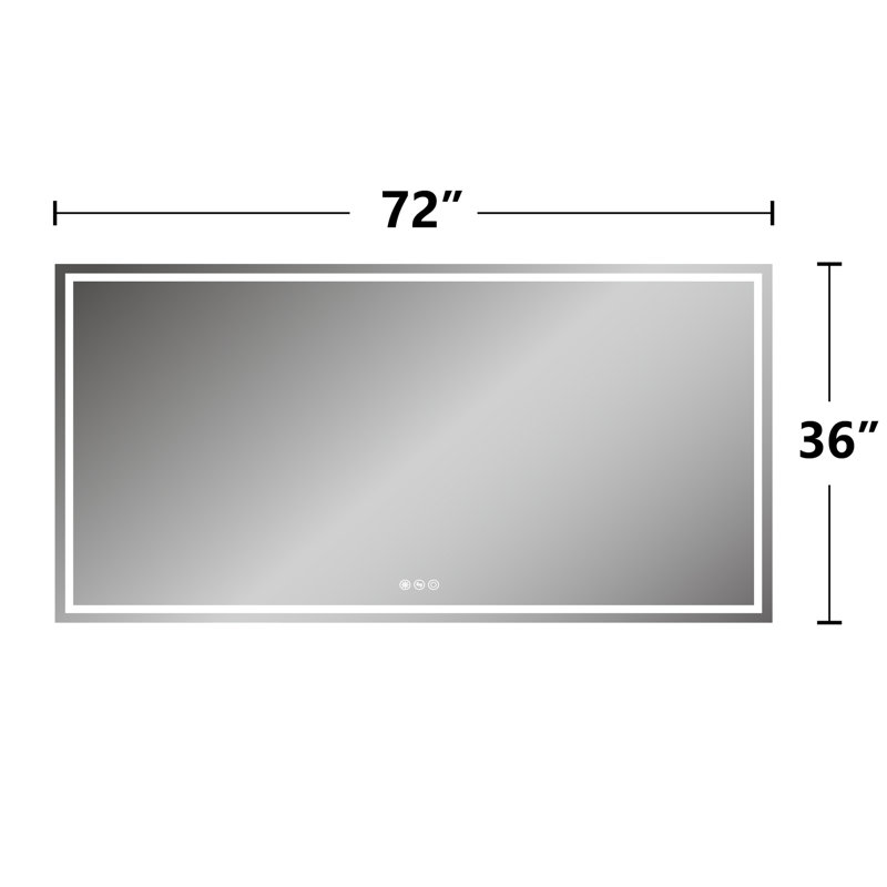 Miroir de salle de bain moderne et contemporain, 36" x 72"