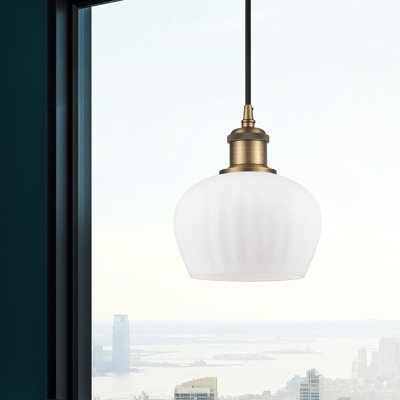 Luminaire suspendu en forme de cloche à 1 lumière Patrina