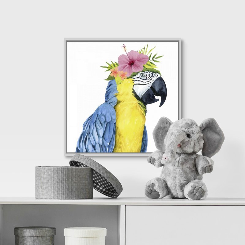 Art sur toile tropical halo ii Sickles, H 16 po x l 16 po x P 1,75 po, Cadre flottant blanc