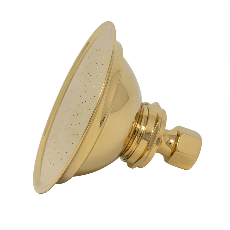 P0010 Pomme de douche 4 po de diamètre avec 1,75 gal / min, Laiton poli non laqué