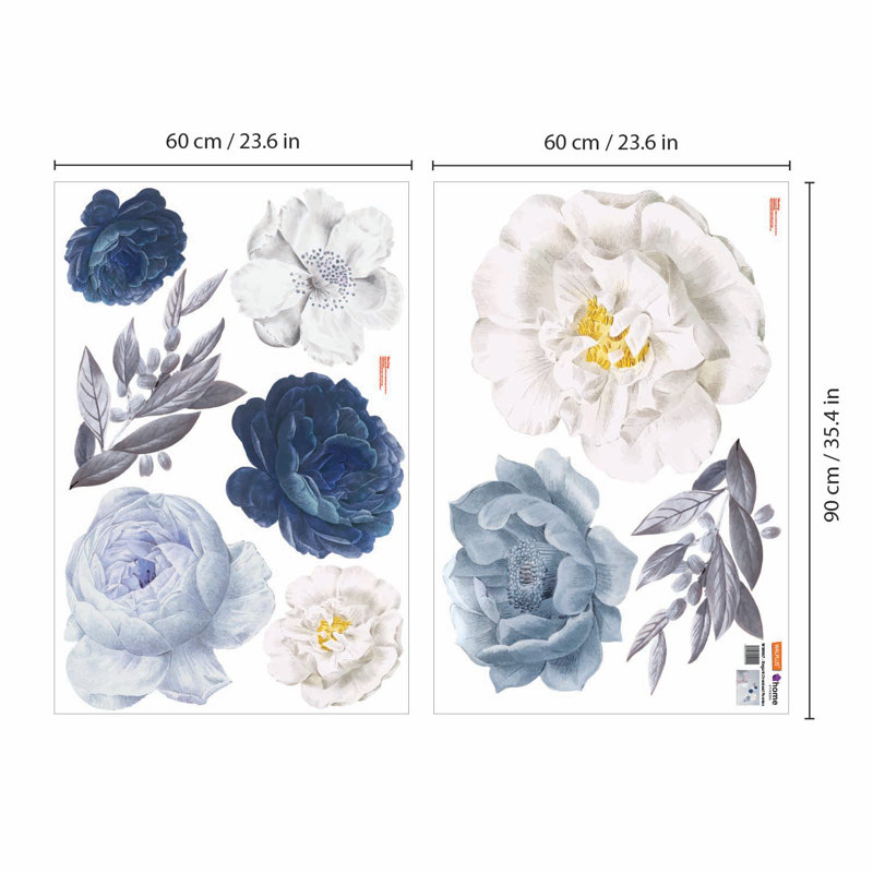 Adhésif décoratif pivoines élégantes