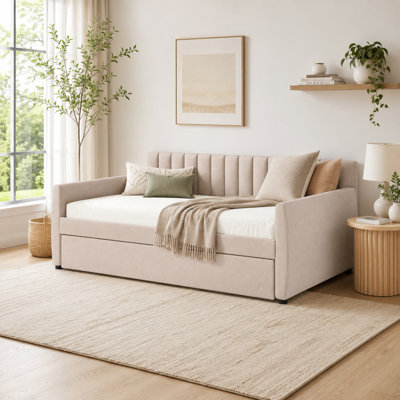 Keval Full Size Upholstered Daybed with Trundle
