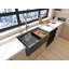 Évier de cuisine de ferme noir 33 po x 20 po MEJE, cuve simple Cearmic, couleur noir mat