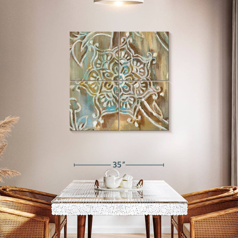 Kerner Henna I Blue, 38" H x 38" W