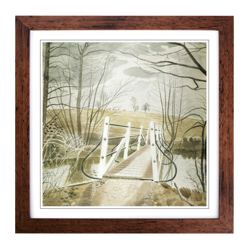 Iron Bridge by Eric Ravilious - Framed Print, Walnut