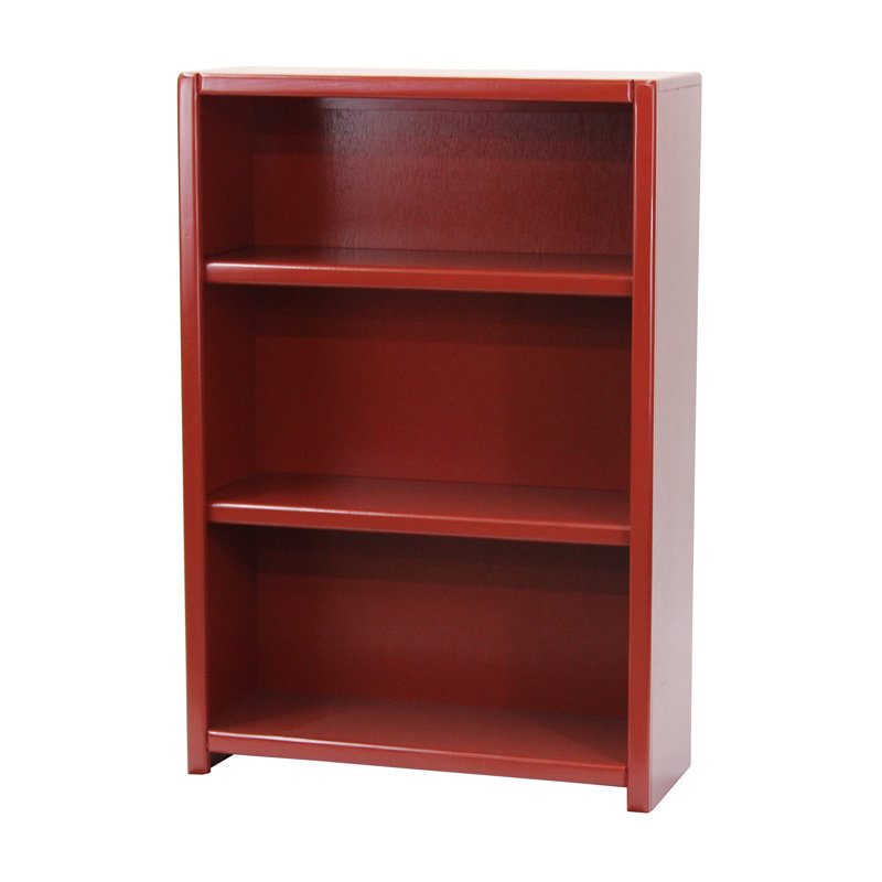 Bibliothèque standard mckaylah peuplier, (2 tablettes) H 48 po x l 32 po x P 13 po, Rouge vif