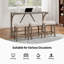 Ensemble de table de bar 4 pièces en bois massif avec charge USB-708088237-708088225