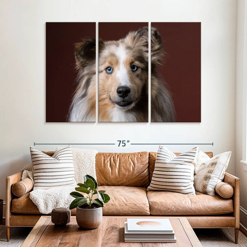 Adorable Sheltie Dog, 42" H x 65" W