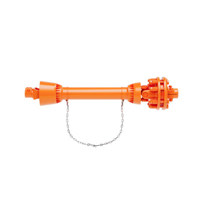 Heavy Duty Carburized Steel PTO Shaft for Tractor, Series 4, 1-3/8" 6 Keyway Both Ends, Adjustable Telescopic Length, Slip Coupling, Fits Bush Hog, Finish Mower, Rotary Cutter, Orange