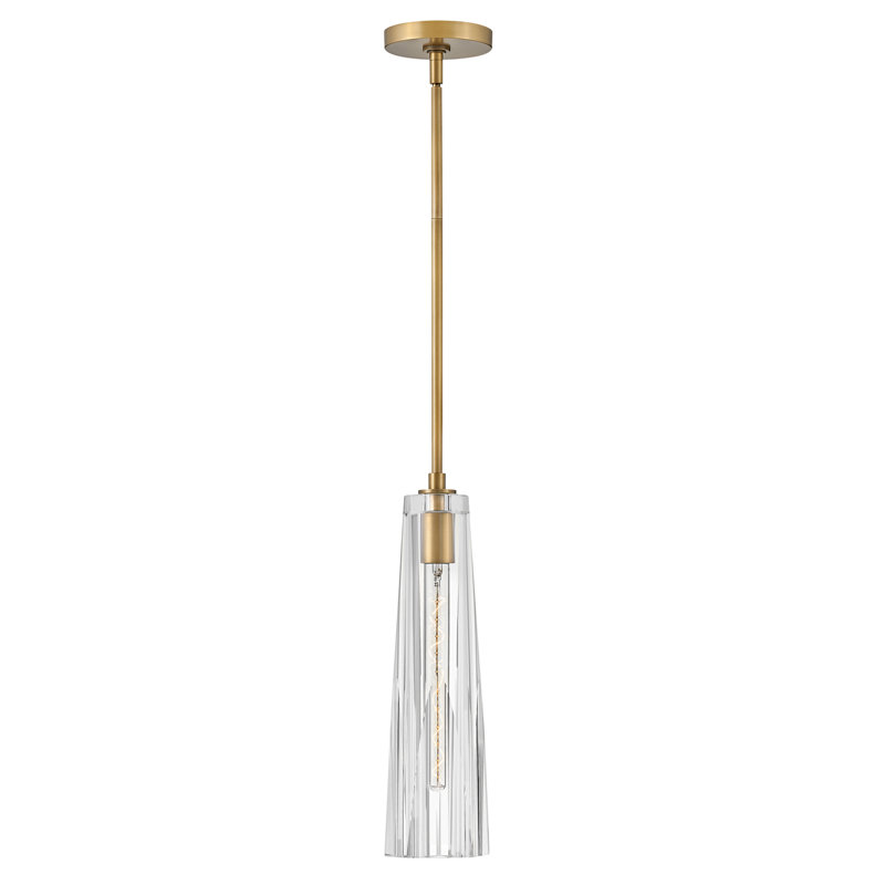 Petit luminaire suspendu 1 lumière Cosette, Verre transparent