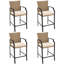 4 - Person Patio Dining Set with Square Table , Cushions Included