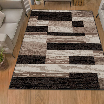 Valenti Contemporary Geometric Patchwork Indoor Area Rug or Runner
