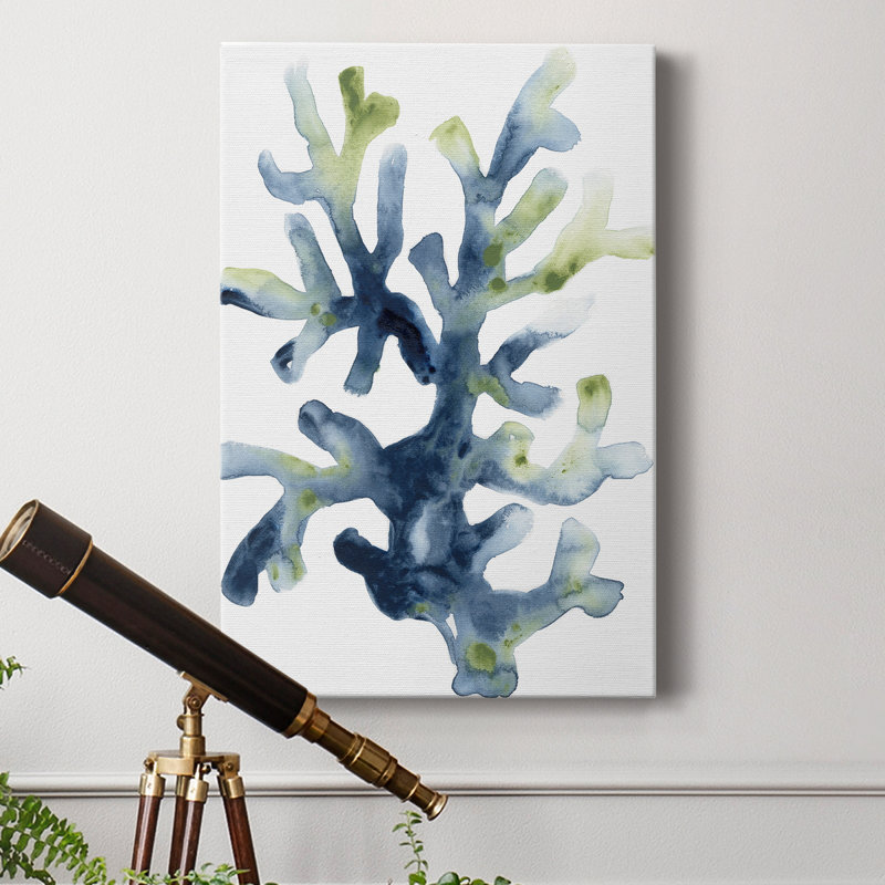 Liquide corail I - impression sur toile tendue, H 60 po x l 40 po x P 1 po