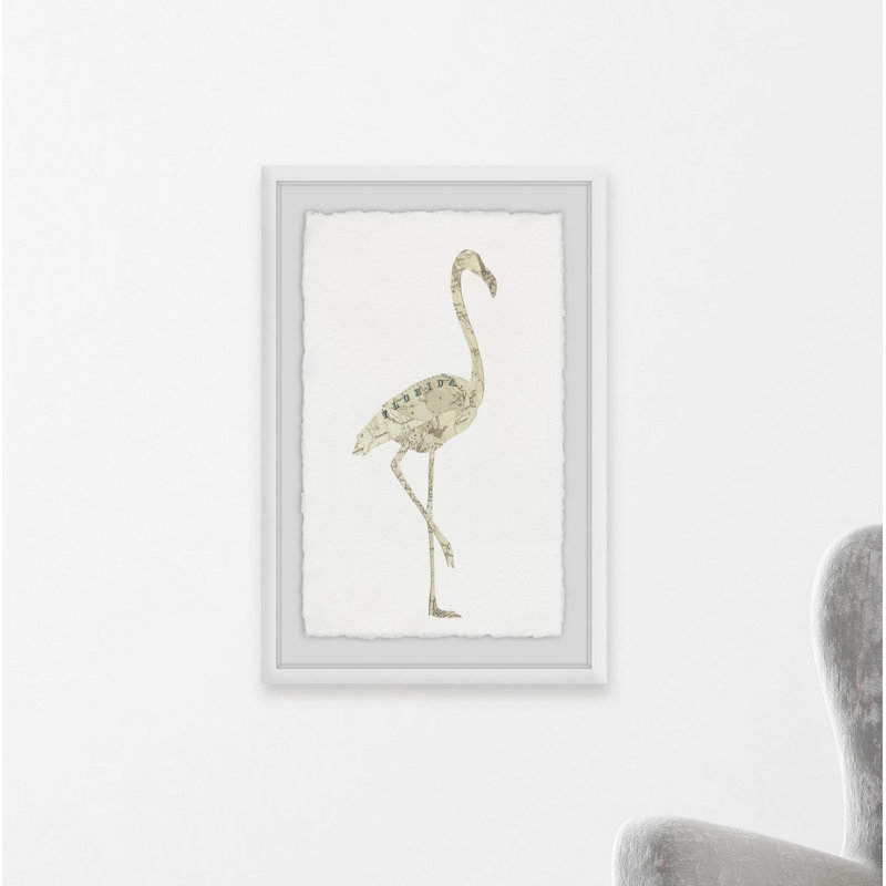 Brave Flamingo - impression encadrée, H 45 po x l 30 po x P 1,5 po