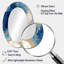 Blue And Gold Marble Clouds X - Blue Modern Oval Wall Mirror-31991321
