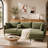 Modern L-Shaped Sectional Sofa With Chaise, Mid Century Modern Upholstered Couch With Deep Seat And Comfy Thick Cushions For Living Room-804914150