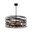 Lustre 8 lumières à intensité variable noir