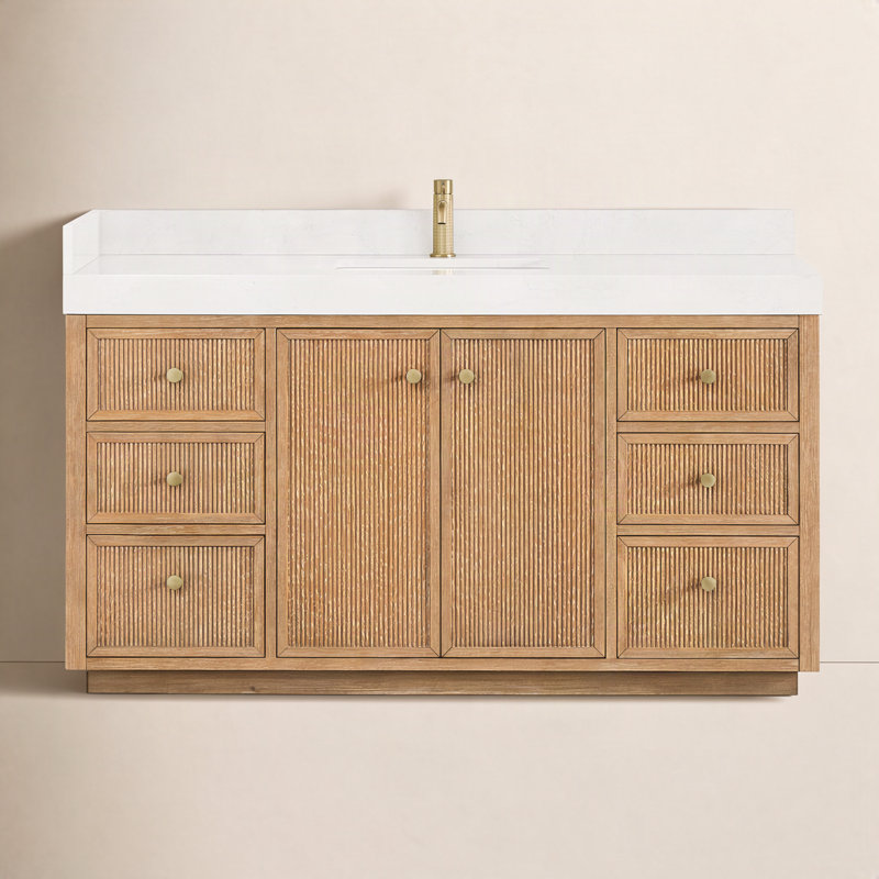 Thea 60" Single Bathroom Vanity, Brown