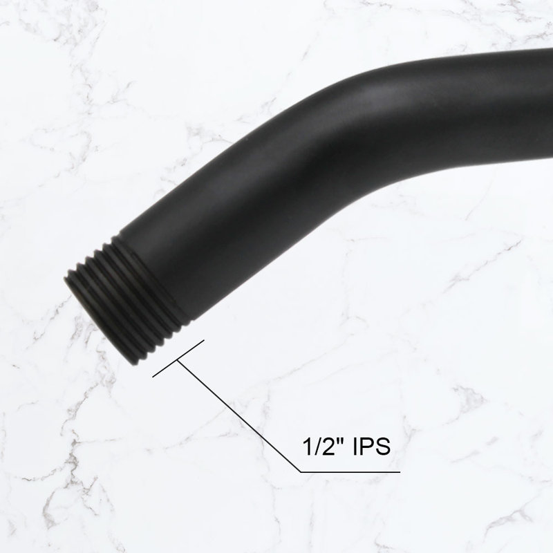 Bras de douche mural 1/2 "IPS x 6" avec bride Sure Grip, Nickel poli
