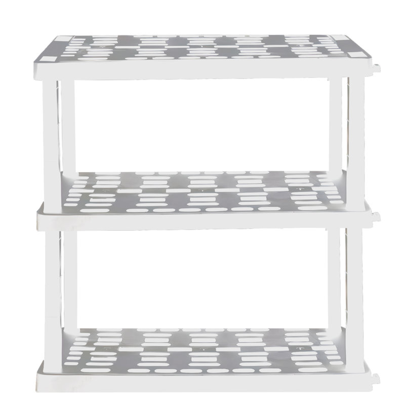 Grande étagère emboîtable à 3 niveaux Natallia, 18 x 36 x 38 po, blanc