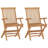 Wiltrudis 2 - Person Teak Wood Patio Dining Set