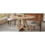 Table de salle à manger ronde extensible pour 4 à 6 personnes avec pieds de table courbés-2065620498