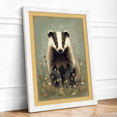 Dignified Badger Boho - Framed Print