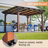 13X10ft Wooden Garden Gazebo With Metal Roof, Spacious Outdoor Patio Shade Structure For Backyard & Garden