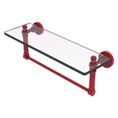 Tablette de meuble-lavabo en verre avec barre à serviettes intégrée Dottingham