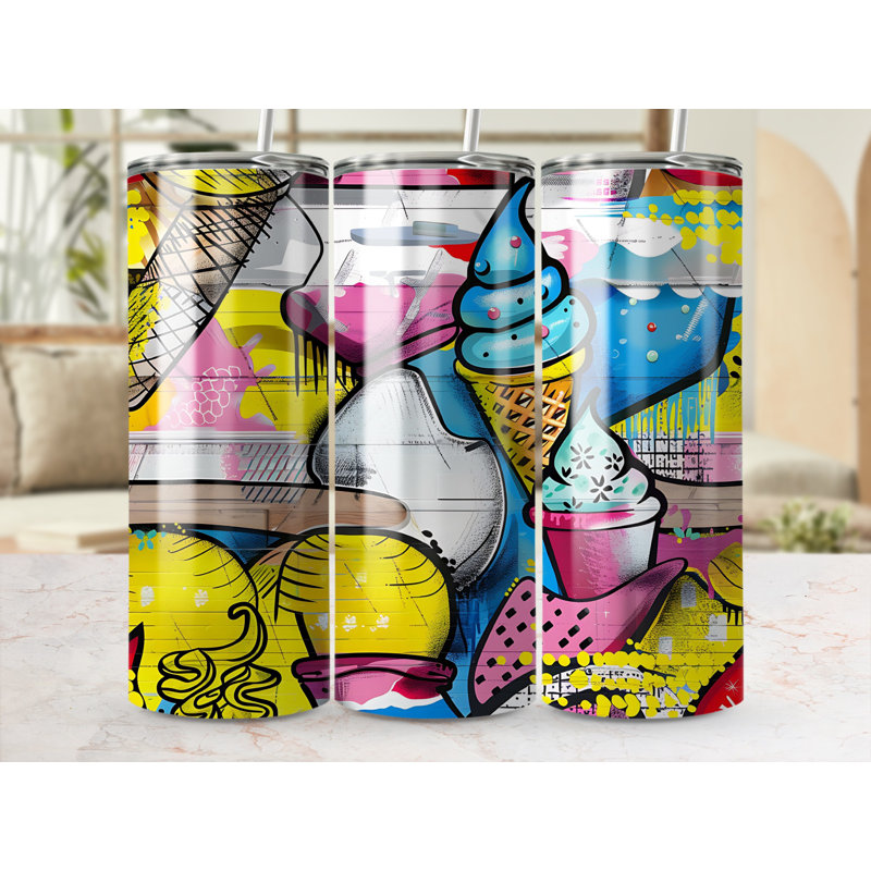 Choose Handmade Tumblers 591ml Vacuum Insulated Stainless Steel (18/8) Travel Tumbler with Straw