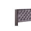 Lit double rembourré gris - l 60 po x P 80 po x H 50 po Matériaux Tête de lit confortable