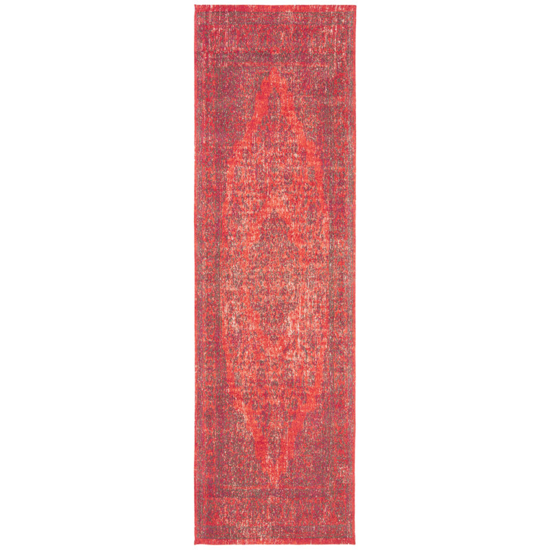 Tapis multicolore en coton Leleifi La Foa, Tapis de couloir de 2 pi 4 po x 8 pi