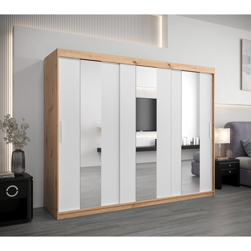Ayran 3 Door Manufactured Wood Wardrobe, Artisan Oak