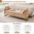 66"W Upholstered Teddy Storage Bench for Bedroom End of Bed King Size with Gold Legs and 2 Pillows,2 Side Pocket-1637851980-1627655204