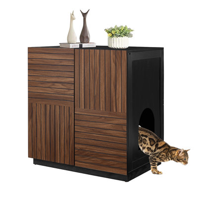 Tall Cat Litter Box Enclosure Furniture Style