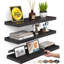Tablettes murales flottantes, tablettes murales en bois rustique pour la salle de bain, la chambre à coucher, le salon, la cuisine, le rangement et la décoration intérieure - capacité de 22 lb