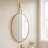 Stopwatch Oval Powder Room Mirror - Gold-420534066-471552079-420534070
