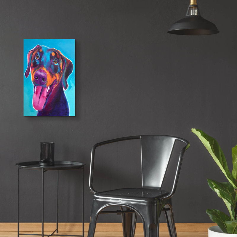 "Doberman - Annie" par Dawg Painter, H 24 po x l 16 po x P 0,2 po