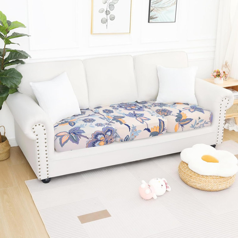 Housses de coussins de canapé imprimées, housses de remplacement de housses de canapé extensibles, housses de coussin de siège de canapé antidérapantes, housses de canapé souples pour l'intérieur et l'extérieur