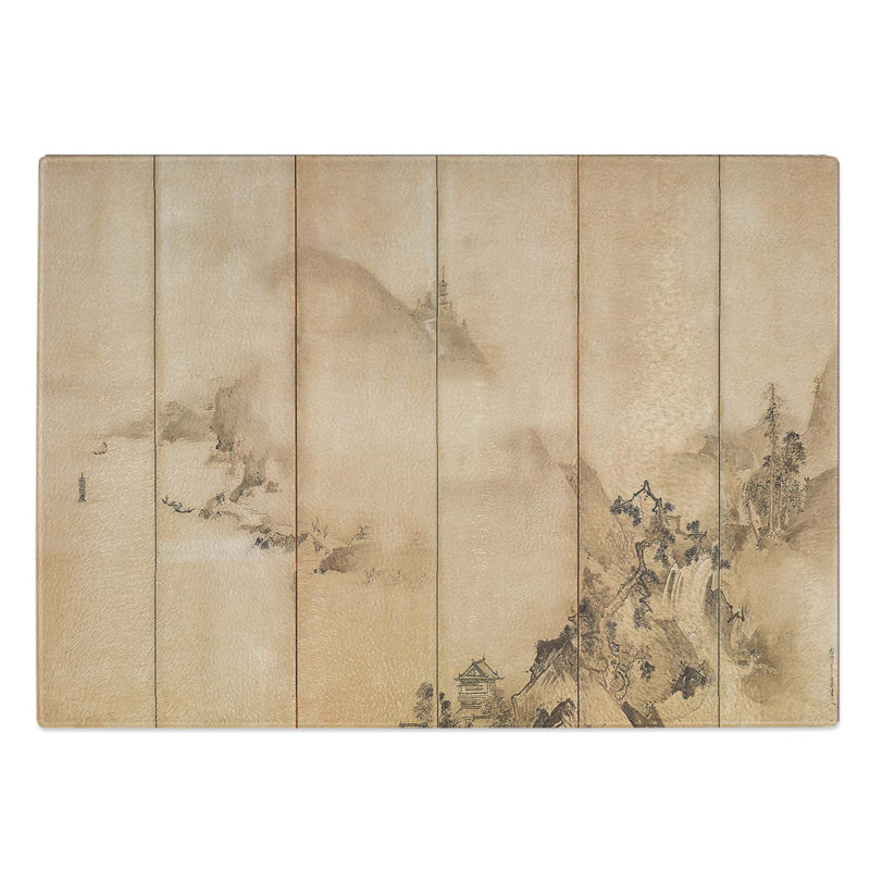 Glass Landscape of The Four Seasons by Kano Tan'yu Chopping Board, 28.5 cm W x 20 cm L
