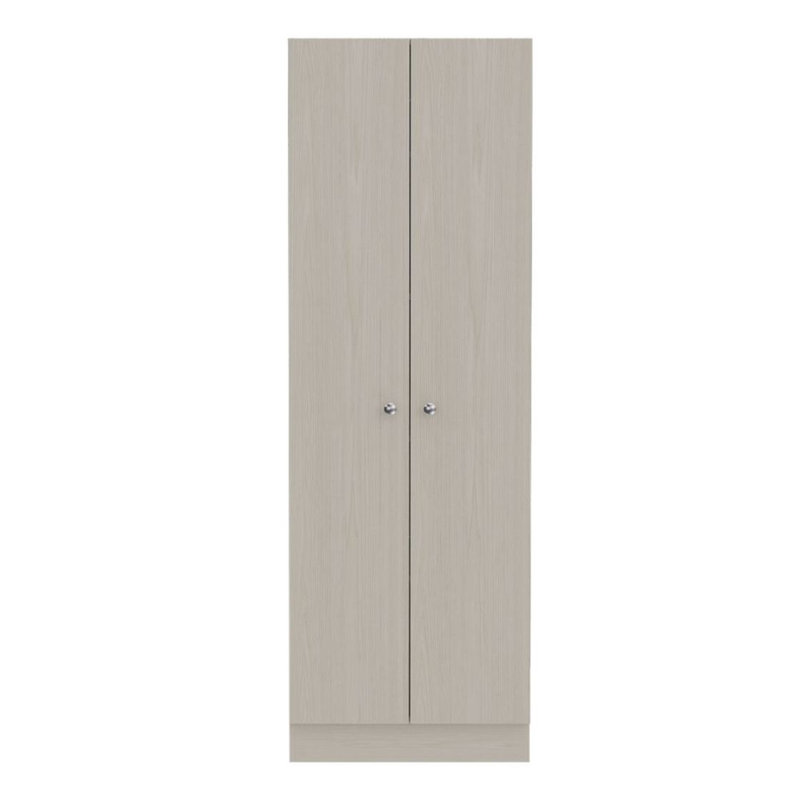 Armoire de rangement rectangulaire à 2 portes Buxton, Blanc cassé / blanc