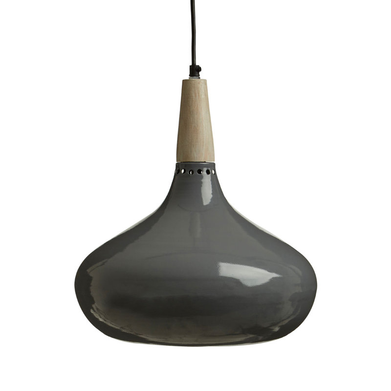 Alysia 1 - Light Teardrop Pendant, Grey