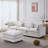105" Modular L-Shaped Sectional Sofa With Ottoman, Soft Chenille Upholstery, 3-Seater Living Room Couch-599710762