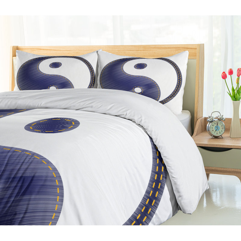 Eclectic Polyester Mixed Duvet Cover, Queen Duvet Cover + 2 Pillow Shams