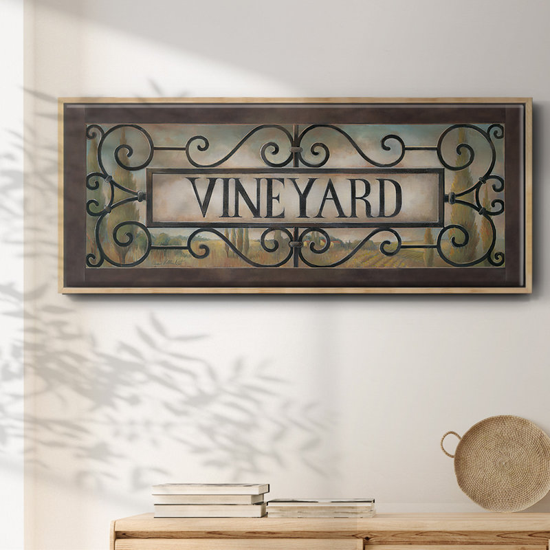 Vignoble - toile encadrée, H 12 po x l 30 po