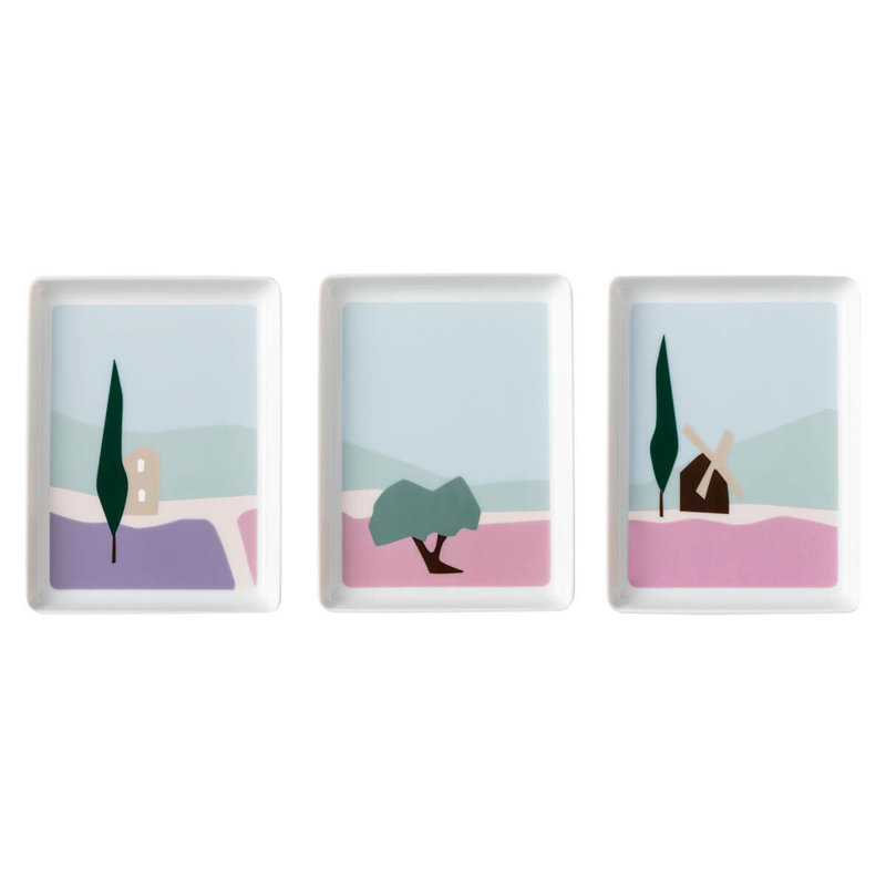 Destination Sud 3 Piece Small Appetizer Plate Set