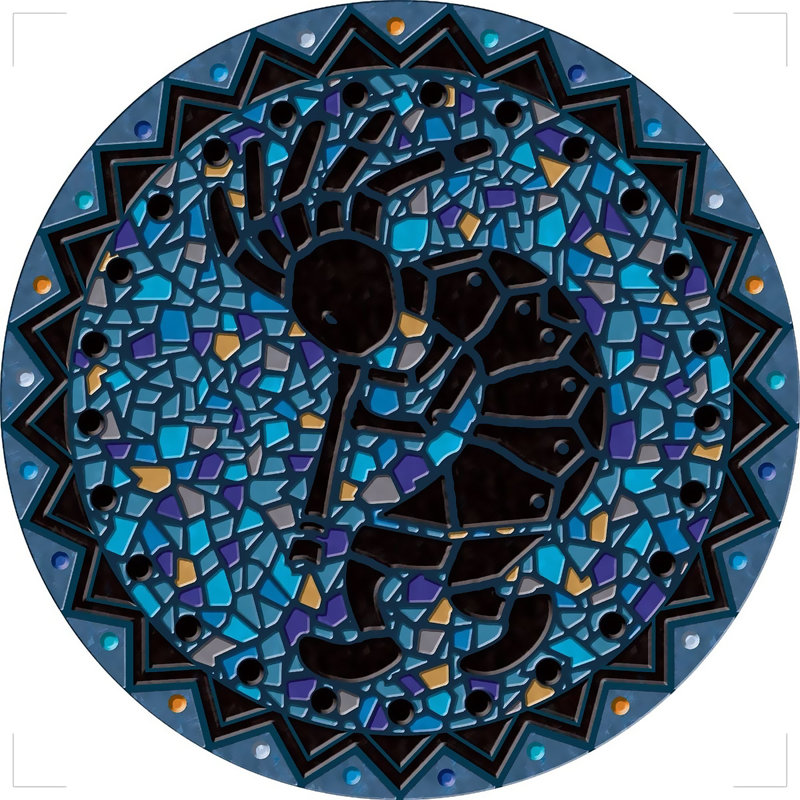 Art de jardin Koraljka Kokopelli, Bleu