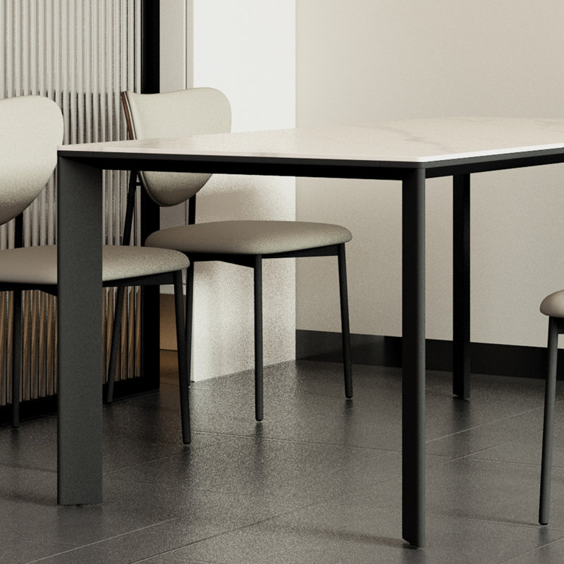 Ensemble de salle à manger rectangulaire haut de gamme léger avec chaises, H 29,5 po x L 86,6 po x l 35,4 po