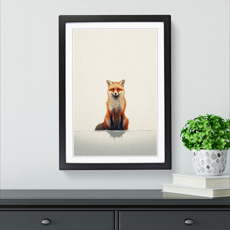 Single Picture Frame Print on Wood, 46cm H x 34cm W, Black Framed